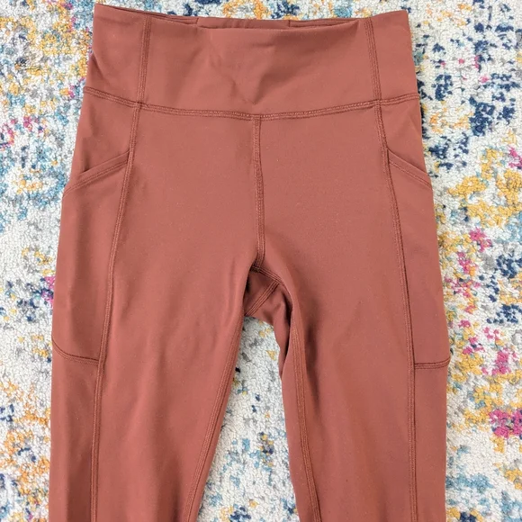 Lululemon Invigorate High-Rise Tight 28" Dark Terracotta, Size 6, Leggings - Picture 4 of 13